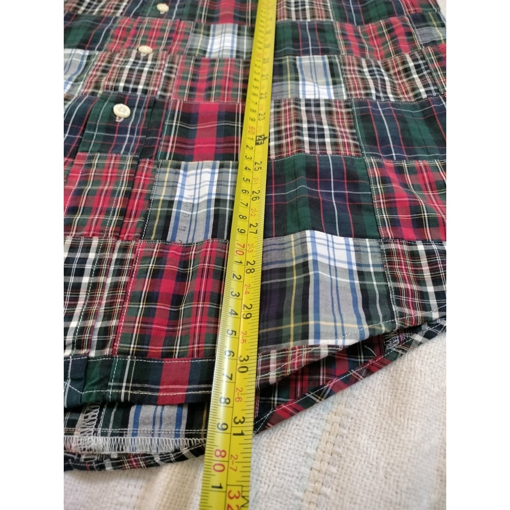 Vintage Polo Ralph Lauren Patchwork Plaid Button Down Shirt Men's Medium - Picture 4 of 14